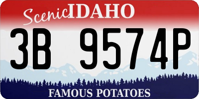 ID license plate 3B9574P
