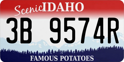 ID license plate 3B9574R