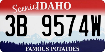 ID license plate 3B9574W