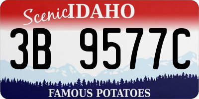 ID license plate 3B9577C