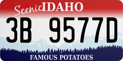 ID license plate 3B9577D