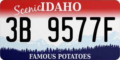ID license plate 3B9577F