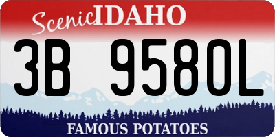 ID license plate 3B9580L