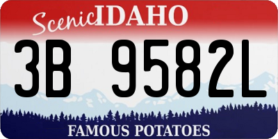 ID license plate 3B9582L