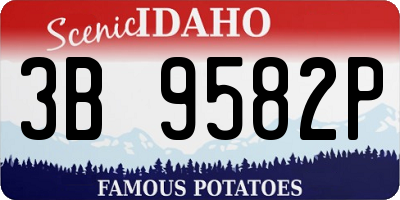ID license plate 3B9582P