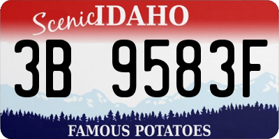 ID license plate 3B9583F