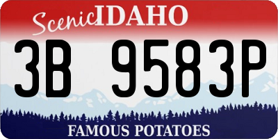 ID license plate 3B9583P