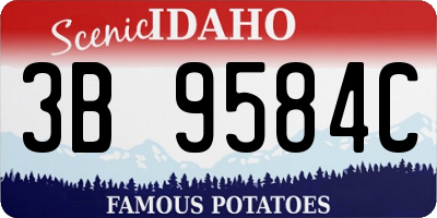ID license plate 3B9584C
