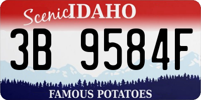 ID license plate 3B9584F