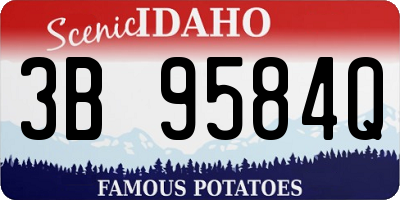 ID license plate 3B9584Q