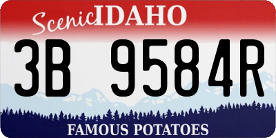 ID license plate 3B9584R