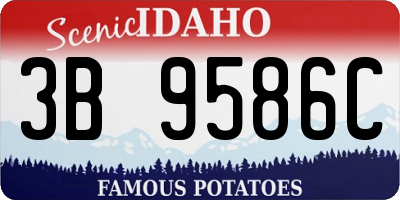 ID license plate 3B9586C