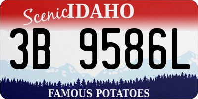 ID license plate 3B9586L