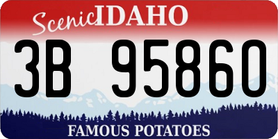 ID license plate 3B9586O