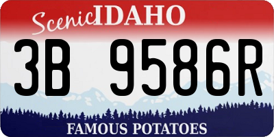 ID license plate 3B9586R