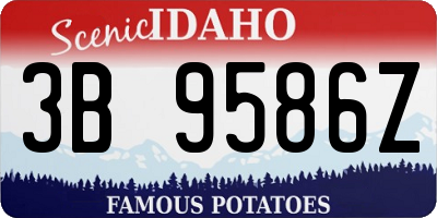 ID license plate 3B9586Z