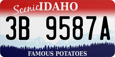 ID license plate 3B9587A