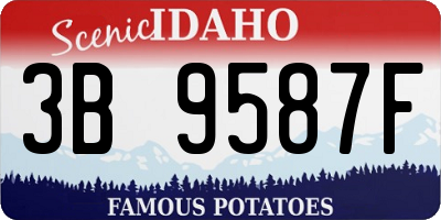 ID license plate 3B9587F