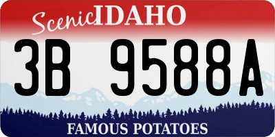 ID license plate 3B9588A