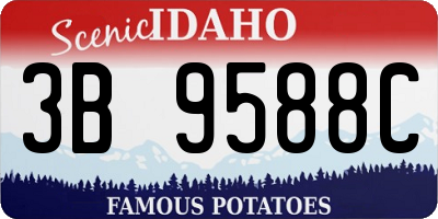 ID license plate 3B9588C