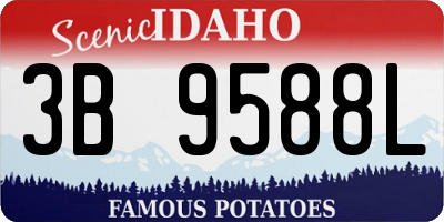 ID license plate 3B9588L