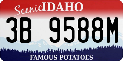 ID license plate 3B9588M