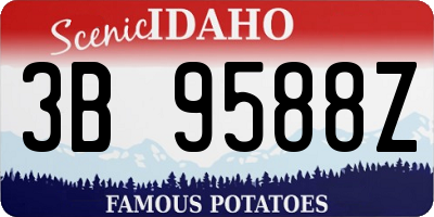 ID license plate 3B9588Z