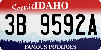 ID license plate 3B9592A