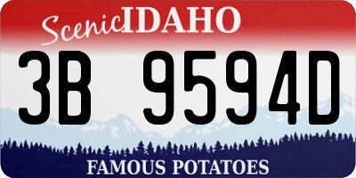 ID license plate 3B9594D