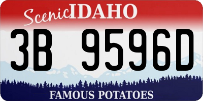 ID license plate 3B9596D