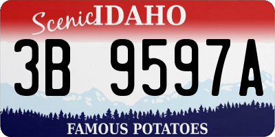 ID license plate 3B9597A
