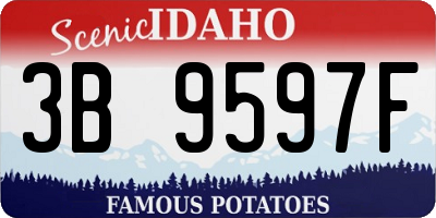 ID license plate 3B9597F