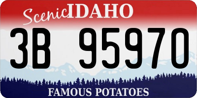 ID license plate 3B9597O