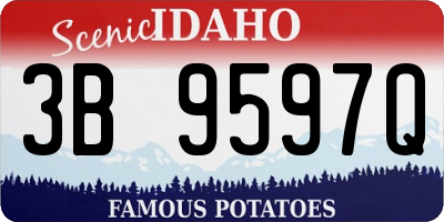 ID license plate 3B9597Q