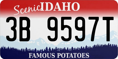 ID license plate 3B9597T