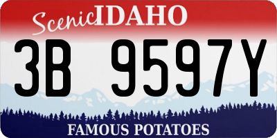 ID license plate 3B9597Y