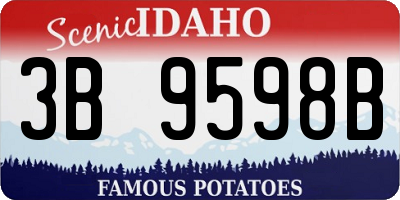 ID license plate 3B9598B