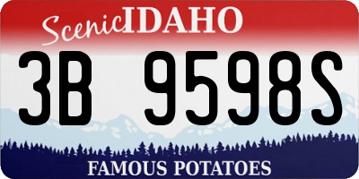 ID license plate 3B9598S