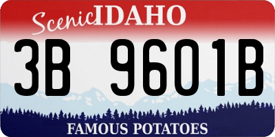 ID license plate 3B9601B