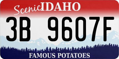 ID license plate 3B9607F