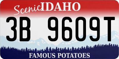 ID license plate 3B9609T