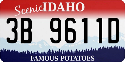 ID license plate 3B9611D