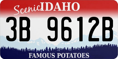 ID license plate 3B9612B