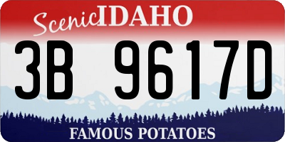 ID license plate 3B9617D