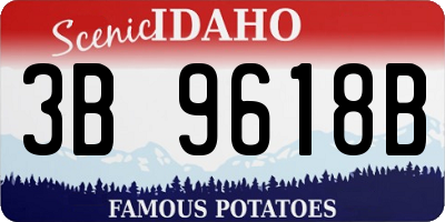 ID license plate 3B9618B