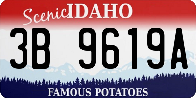 ID license plate 3B9619A