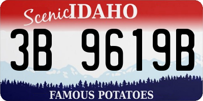 ID license plate 3B9619B