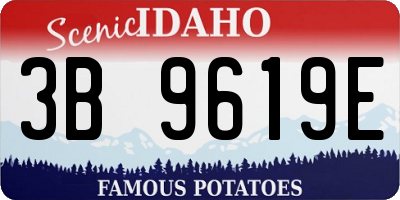 ID license plate 3B9619E