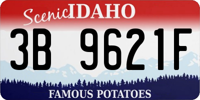 ID license plate 3B9621F