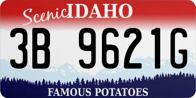 ID license plate 3B9621G